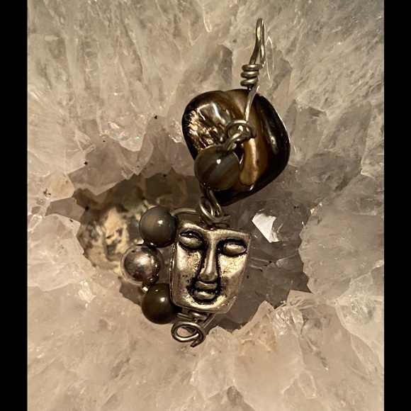 Designs by Janelle - Handmade Silver Wire Face Charm - Picture 7 of 11